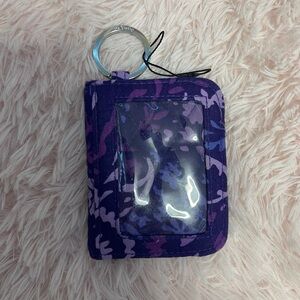 Vera Bradley Purple Patterned Keychain Wallet NWOT